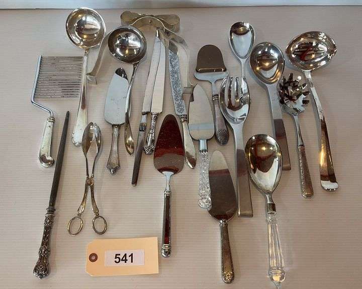 Misc Silverplate Serving Pieces, approx 20 Pieces image