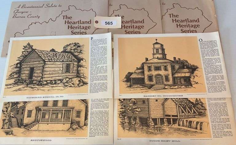 Three Sets Of Bicentennial Salute To Glasgow & Barren County Prints image