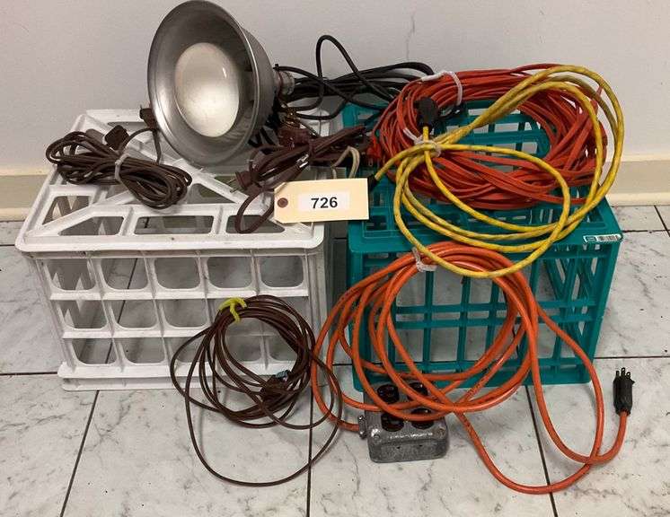 Three HD Extension Cords, 3 Household Extension Cords, Shop Light image