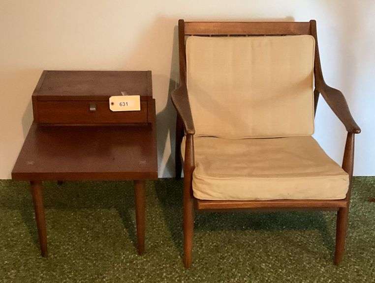 Mid Century Chair And End Table image
