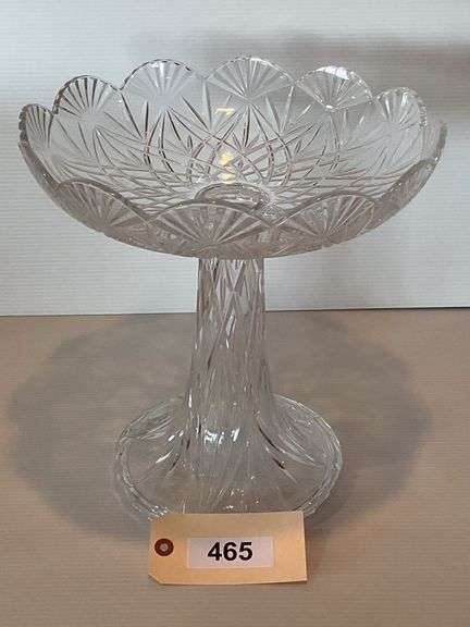 Large Crystal Pedestal Bowl, 13"X13" image