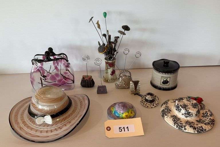 Glass And Ceramic Hats, Hat Pins & More image
