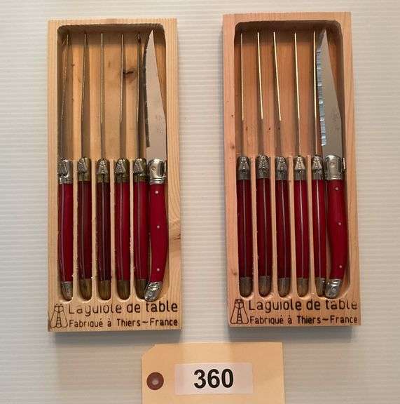 Two Very Nice Sets Of 6 Laguiole de Table Steak Knives image