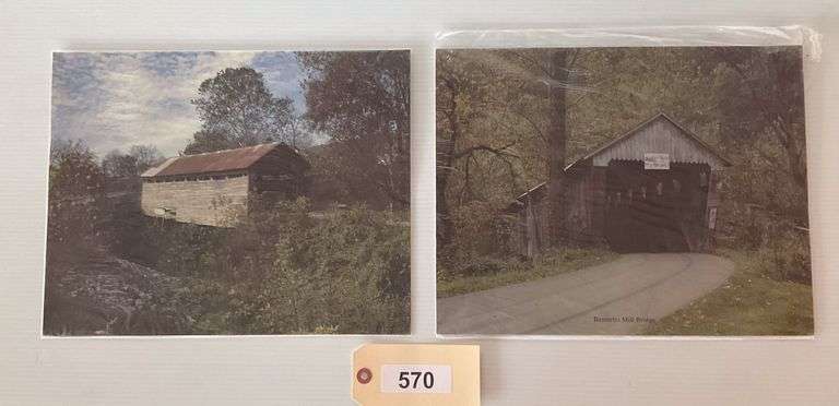Two Unframed 'Bennetts Mill Bridge' Prints by Vernon White, 'Ringos Mill Bridge' Print image