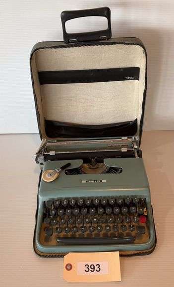 Small Vintage Underwood-Olivetti Typewriter And Case image