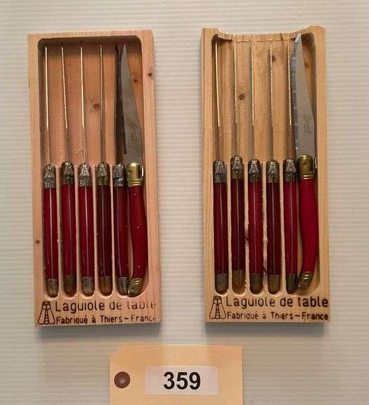 Two Very Nice Sets Of 6 Laguiole de Table Steak Knives image