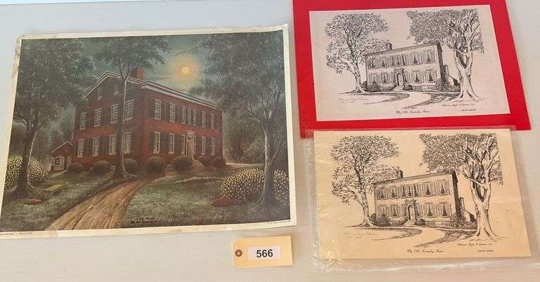 Prints Of 'My Old Kentucky Home', C.W. Withrow Ltd Ed, 'Summer Moonlight 'My Old Kentucky Home' by Patricia Doyle O'Connor image