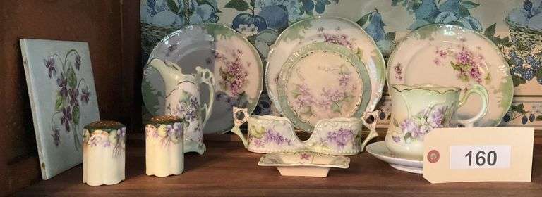 Twelve Violet Motif China Pieces image