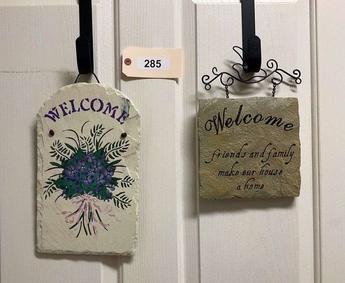 Two Stone Welcome Signs image