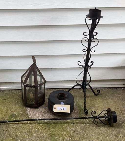 Outdoor Lighting - Candlestick, Lantern, Vintage Road Lantern, In Ground Candle Holder image