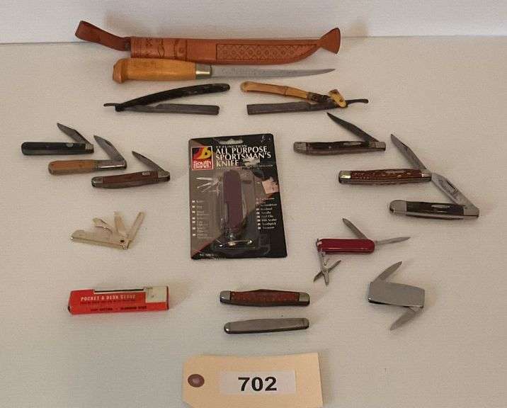 Pocket Knife Collection, 2 Straight Razors, & More image