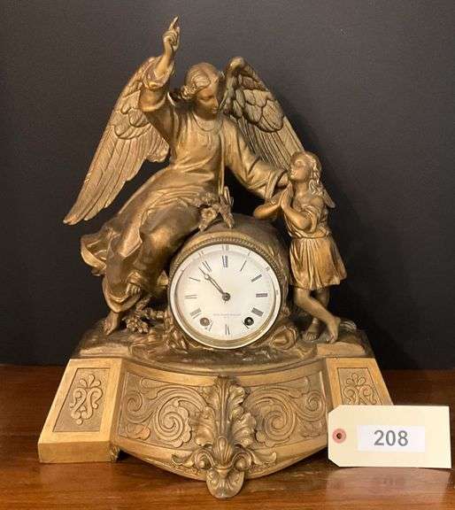 Seth Thomas Metal Angel And Child Clock image