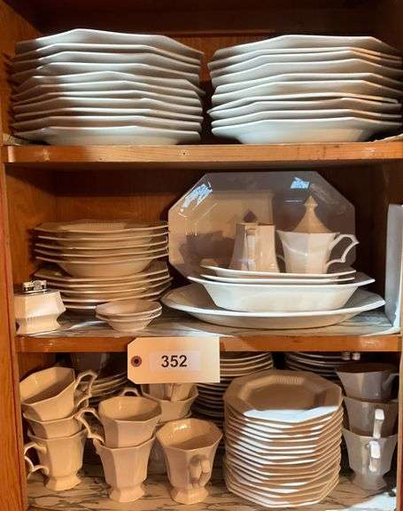 Independence White Ironstone Dinnerware Approx 100 Pieces image