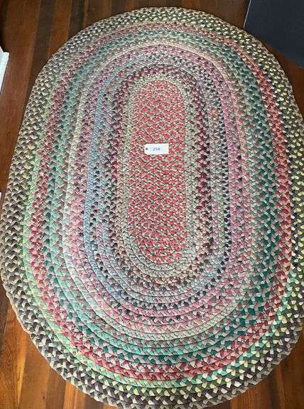 Handmade Braided Rug, 72"X58" image