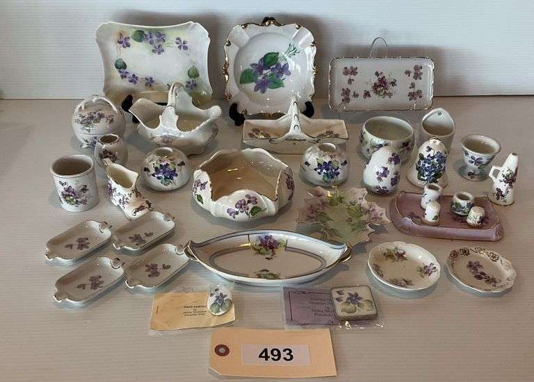 Violet Motif China Giftware, Approx 25 Pieces image
