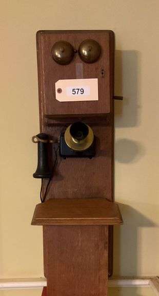 Antique Wooden Telephone, Lower Housing Is Detached image