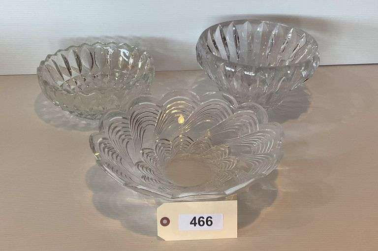 Large Crystal Bowls, 3 Pieces image