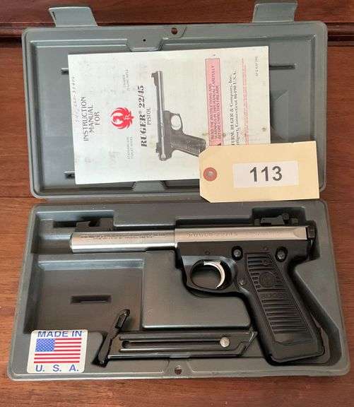 Ruger Mark II 22/45 In Original Case 22LR.  This item will be picked up at Mammoth Outdoors and will have a $40 transfer fee paid to Mammoth Outdoors when you pick up the item.  They will also do a background check. image
