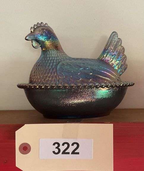 Carnival Glass Hen On Nest image