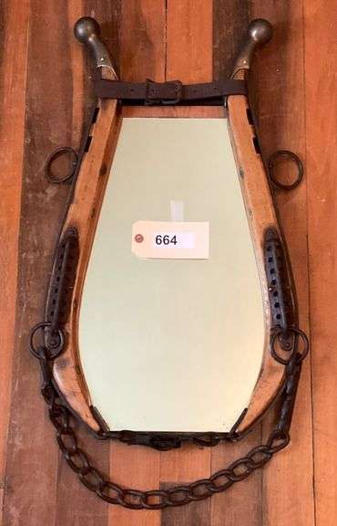 Wooden Horse Collar Mirror image