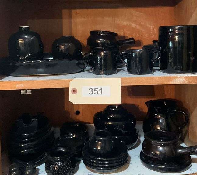 Black Casual Dinnerware, Giftware And Serveware,  Approx 30 Pieces image