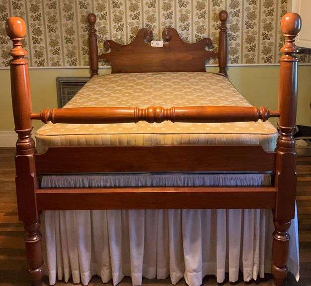 Full Size Wooden Bed, Buyer May Take Mattress Set image
