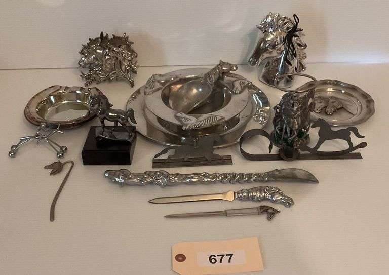 Silver And Other Metal Horse Accessories And Décor image