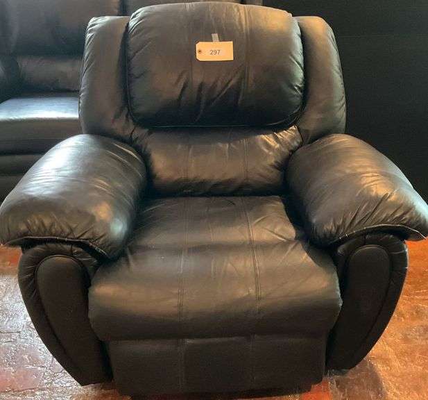 Leather And Vinyl Oversized Rocker/Recliner image