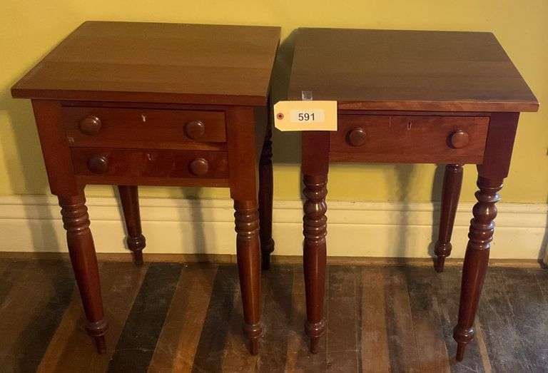 Two Wooden Tables, 19"X19"X28" image
