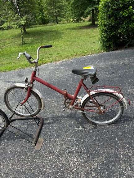 2 Vintage Romet Wigry 3 Folding Bikes & Bike Rack