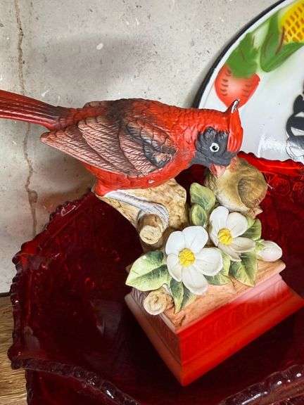 Turkey Platter, Red Bowls, Candy Dish