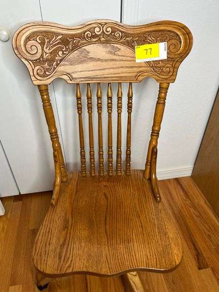 Wooden Swivel Office Chair