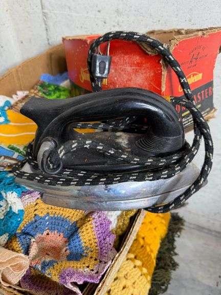 2 Afghans, Vintage Iron & lots of crochet!