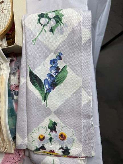 Vintage Linens & Handiwork- florals, butterflies & more