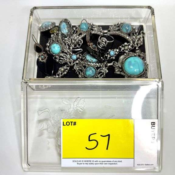 Jewelry including matching sets, black earrings marked 925 silver