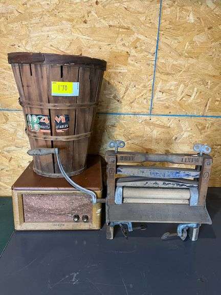 Horse Shoes Brand Clothes w/ Ringer, Fruit Basket, Zenith Record Player