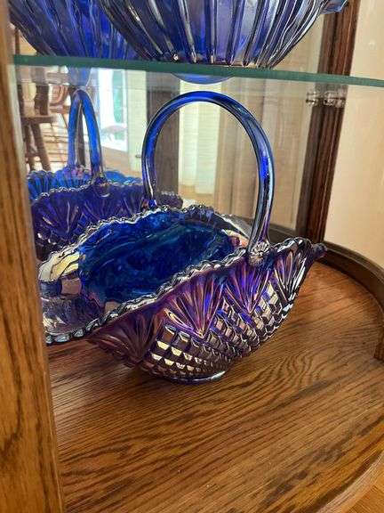 Contents of China Cabinet- Glass Basket Collection