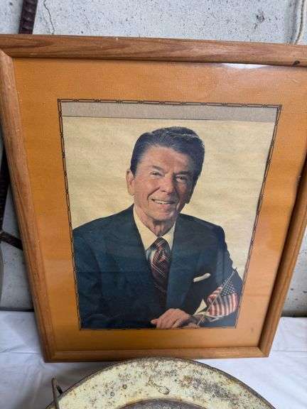 President Plate, Cake Cover & 2 Vintage Telephones