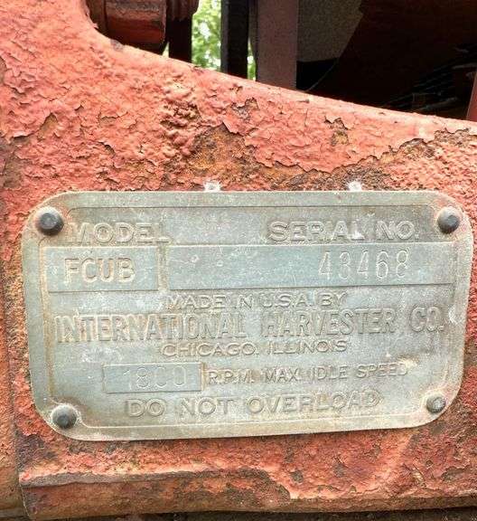 1949 International Harvester McCormick Farmall Cub Tractor ~ tractor turns over but currently not running
