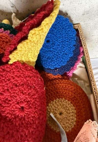 Box of Handiwork- Crochet, Thread & More
