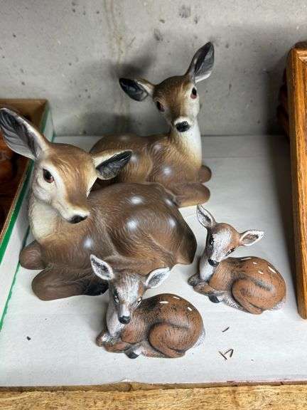 Art Frames, Carved Elephants, Deer Family, Bowl