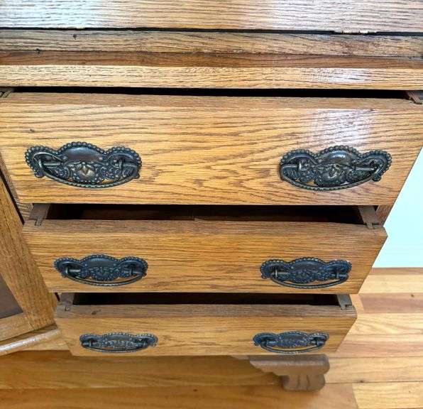 Oak Antique Side by Side Secretary Desk