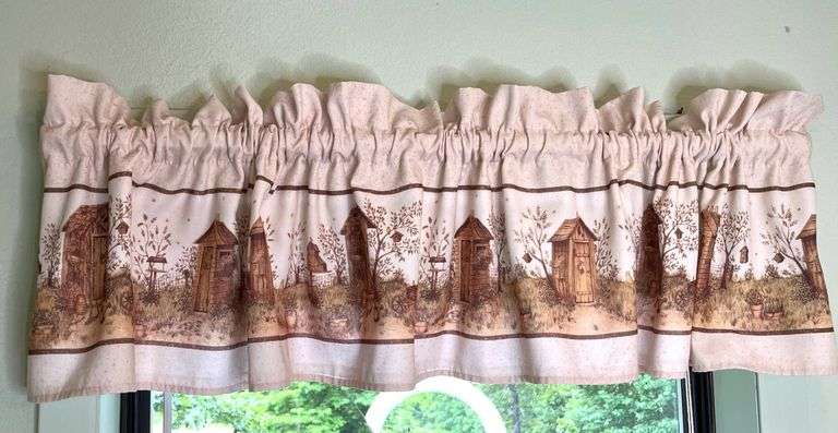 Outhouse Shower Curtain, Window Curtain & Coordinating Decor