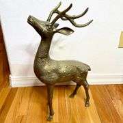 4 Brass Reindeer Figurines