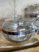 Glass & Stainless Teapots with box of parts