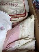 Vintage Linens & Handiwork- kitchen, chicks & lilies