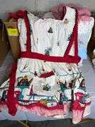 Box of Linens- Aprons & more