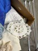 2 Linen Boxes- Patterns, Doilies & more