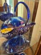 Contents of China Cabinet- Glass Basket Collection