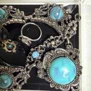 Jewelry including matching sets, black earrings marked 925 silver